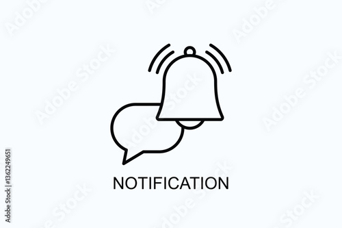 Notification Icon Or Logo Isolated Illustration