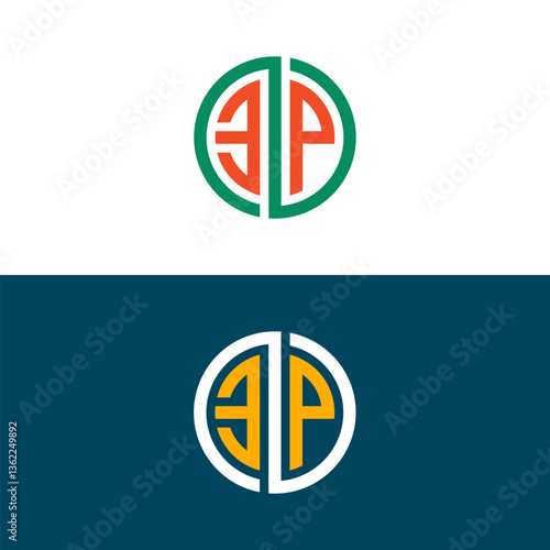 Free Download EP PE letter logo design - GFXLoad