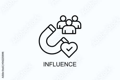 Influence Icon Or Logo Isolated Illustration