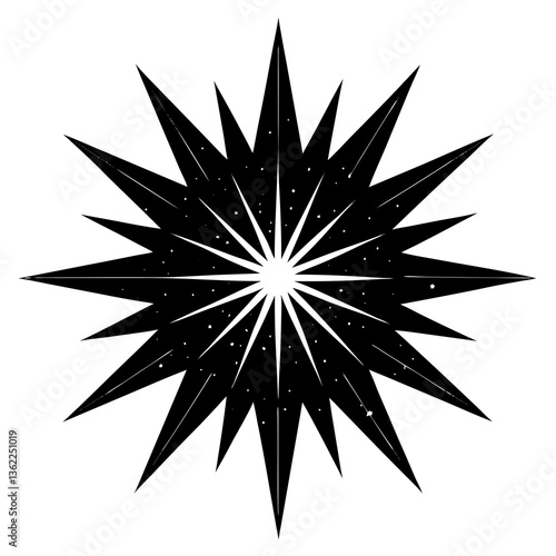 Unique blazing star vector graphic, perfect for digital designs, logos, and more.