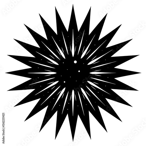 Unique blazing star vector graphic, perfect for digital designs, logos, and more.