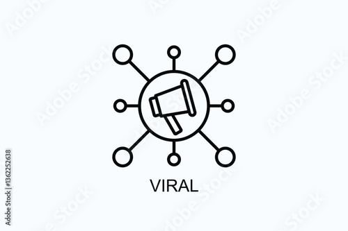 Viral Icon Or Logo Isolated Illustration