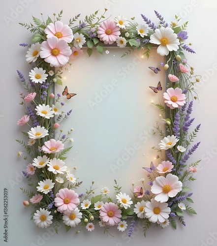 wreath of flowers Blooming Beauty: A Colorful Floral Arrangement.