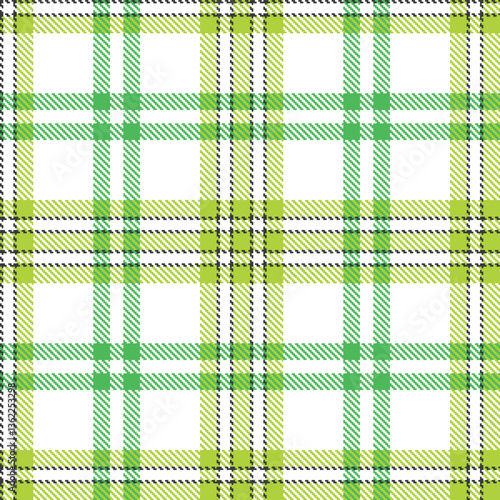 Modern Muted White Seamless Tartan Textile Design Variant 1419