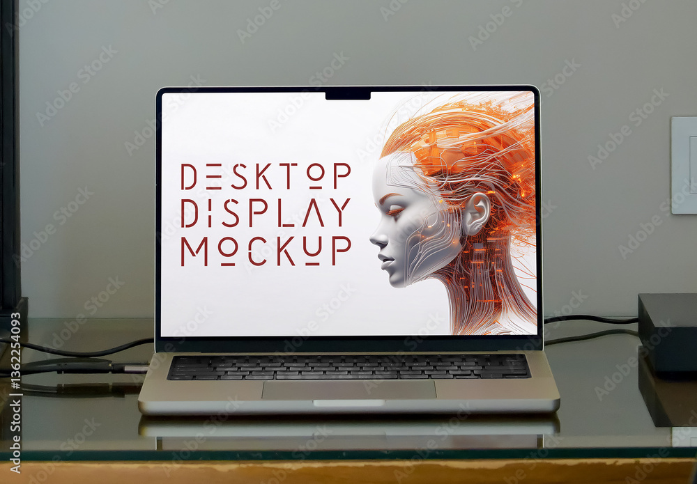 Front View Laptop Mockup Stock Template | Adobe Stock