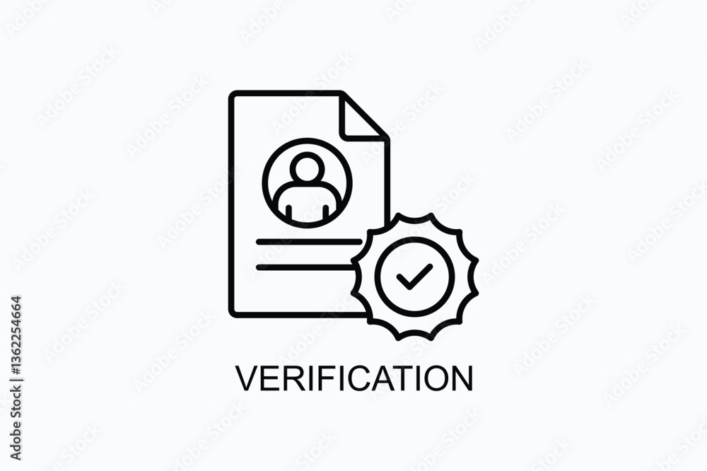 Verification Icon Or Logo Isolated Illustration Verification Icon Or Logo Isolated Illustration