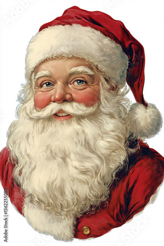 Vintage Chromolithographic Santa Claus Illustration