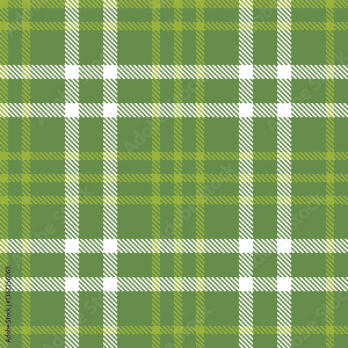 Bright Drab Green and Deep Booger Seamless Tartan Textile Design
