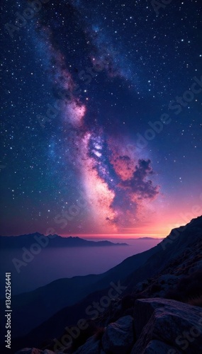 Wallpaper Mural Galaxy panorama with stars and space dust at dusk, celestial, night sky, cosmos Torontodigital.ca