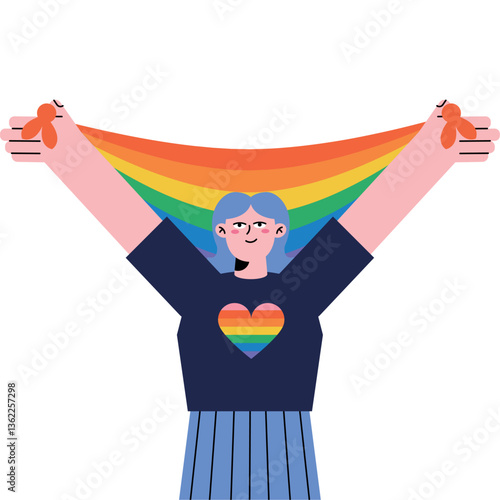 Pride People Girl Characters Illustration