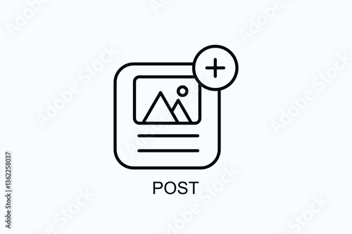 Post Icon Or Logo Isolated Illustration