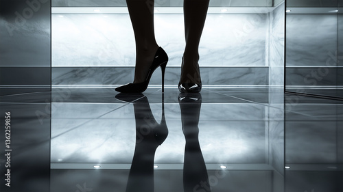 Wallpaper Mural 足元の鏡映像が魅せるハイヒールの奥行きと美意識 Torontodigital.ca