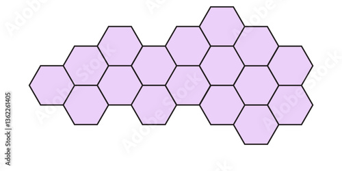Geometric Hexagonal Pattern Design. Modern Honeycomb Structure Illustration. Tessellated Hexagonal Shape Concept and Futuristic Honeycomb Geometry. Abstract Polygonal Network Design.