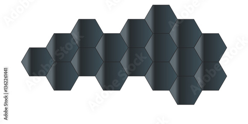 Geometric Hexagonal Pattern Design. Modern Honeycomb Structure Illustration. Tessellated Hexagonal Shape Concept and Futuristic Honeycomb Geometry. Abstract Polygonal Network Design.