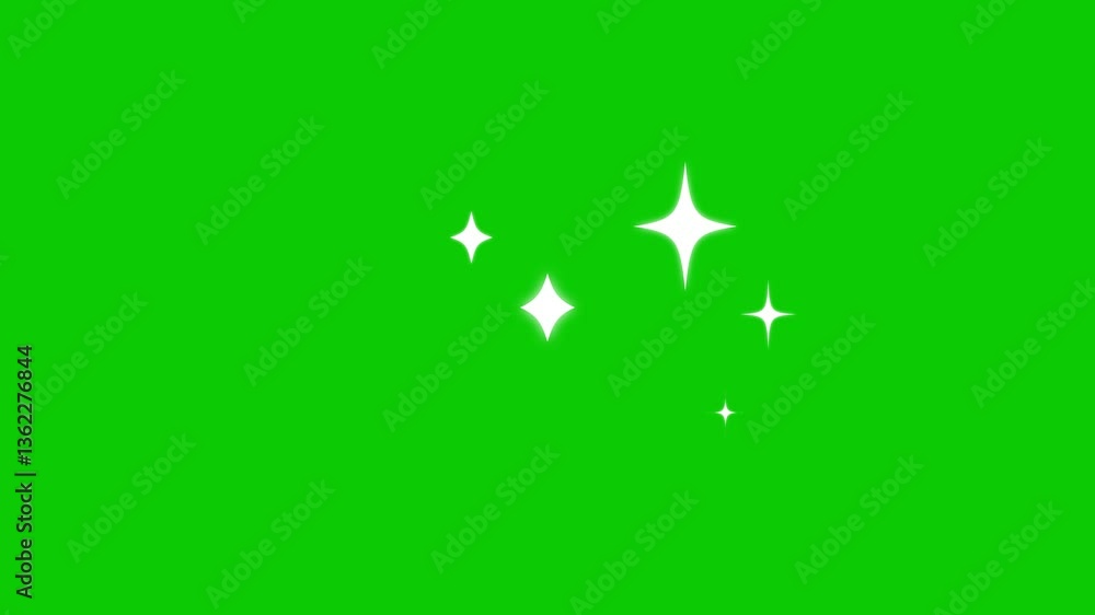Twinkle Star Sparkle Green Screen Twinkling Stars Animation with Blinking and Glittering Light Twinkle Star Sparkle Green Screen Twinkling Stars Animation with Blinking and Glittering Light