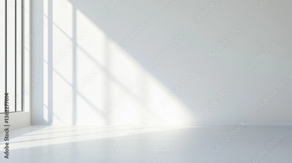 Fototapeta premium Bright and Airy White Wall with Gentle Light and Soft Diffusion Effects