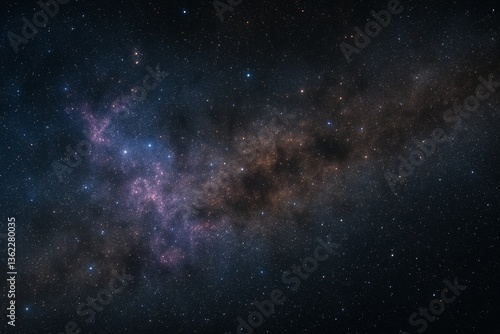 Dark nebula and star field in deep space