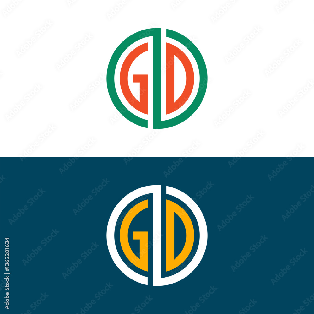 Fototapeta premium GD DG letter logo design