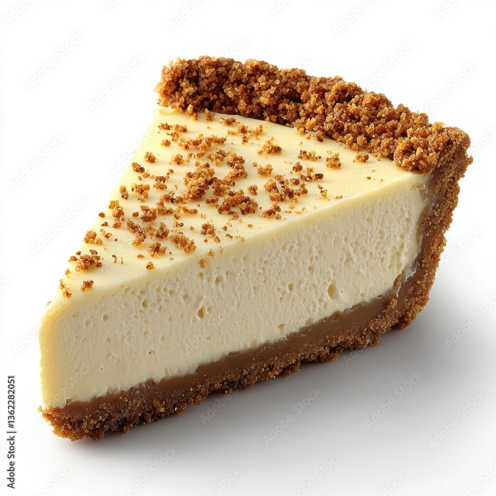 A classic cheesecake with a golden graham cracker crust A classic cheesecake with a golden graham cracker crust