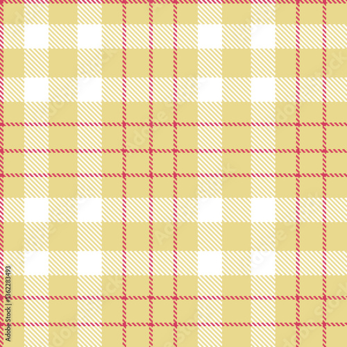 Modern Warm Light Tan Seamless Tartan Textile Design Variant 1554