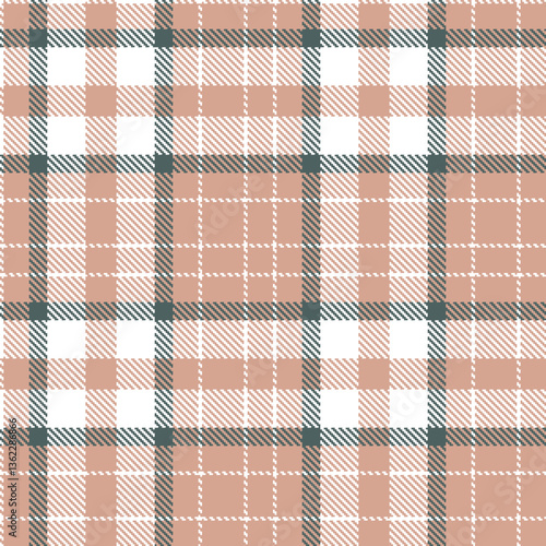 Modern Seamless Tartan in Bright White tones Textile Design Variant 1569