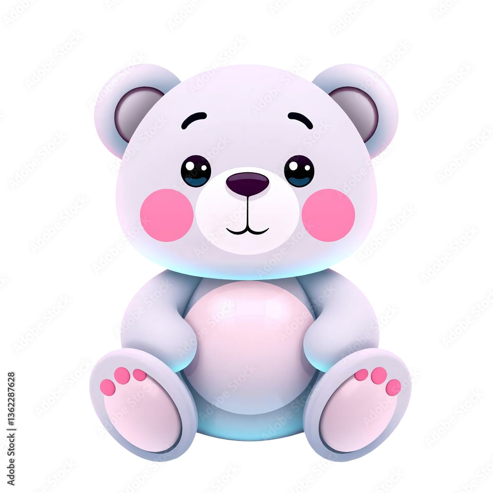3d gradient silver bear icon isolated on white 3d gradient silver bear icon isolated on white