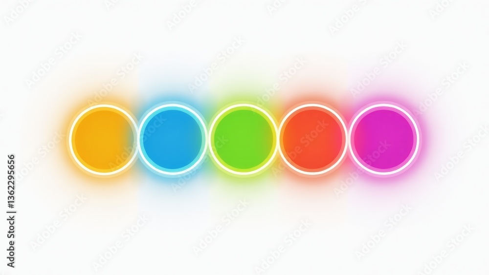 Fototapeta premium Colorful Gradient Circle Abstract On White