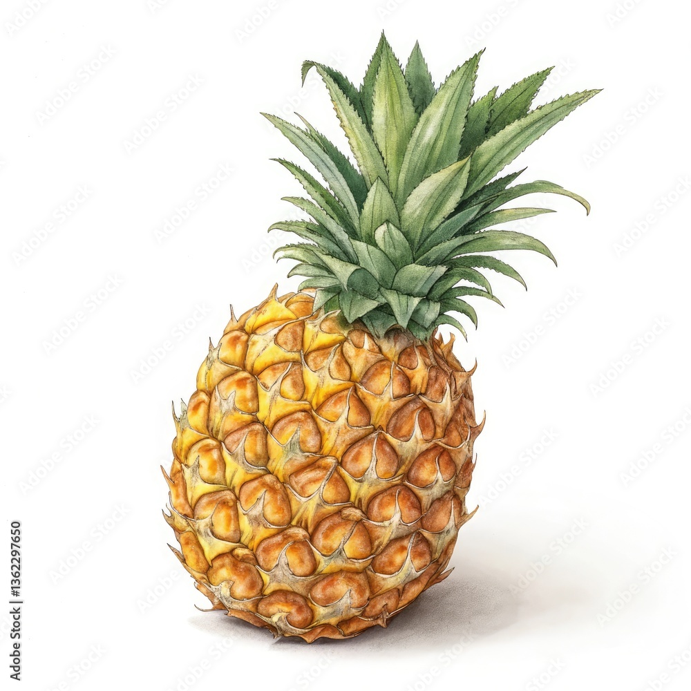 pineapple on white background pineapple on white background