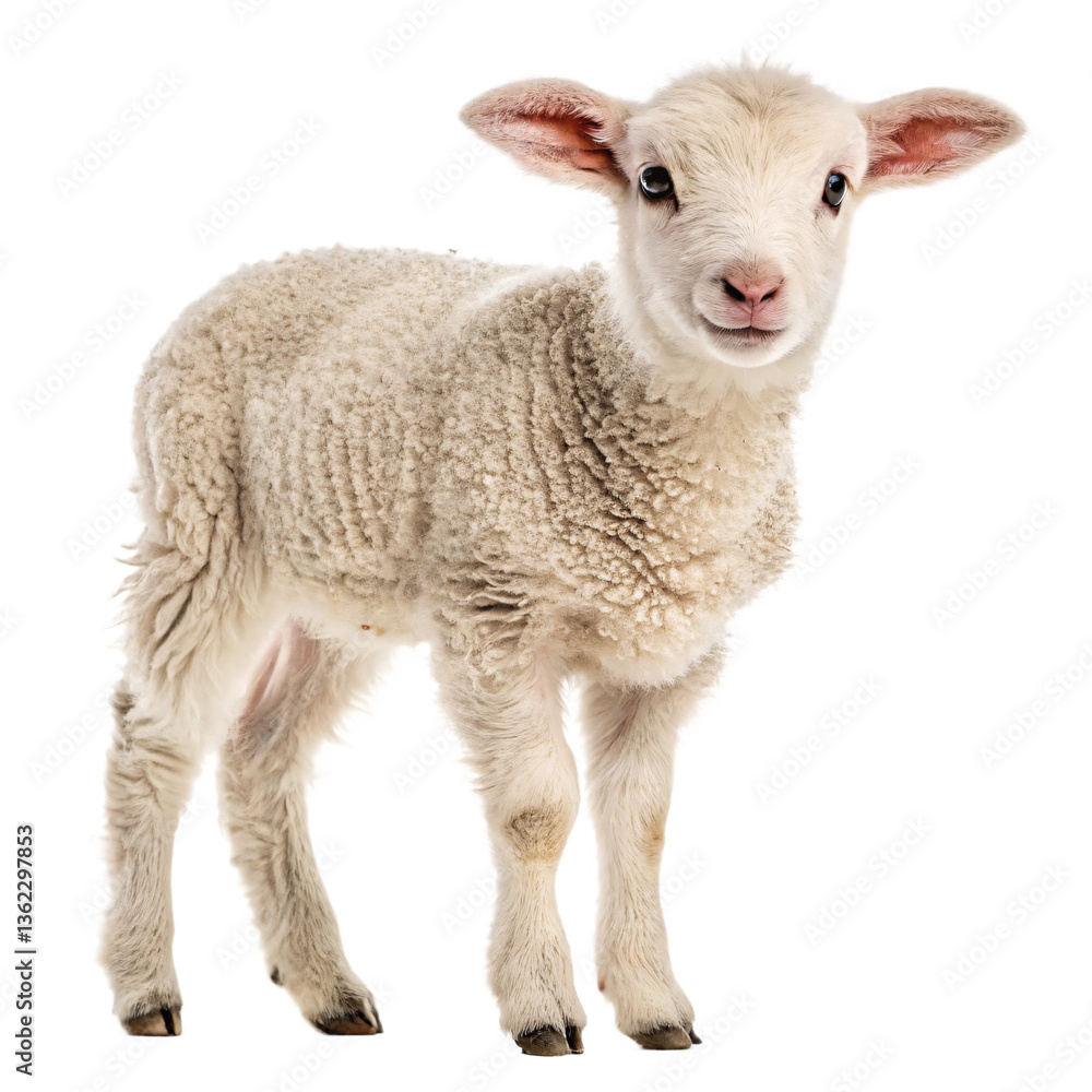 Fototapeta premium sheep and lambs isolated on transparent background png