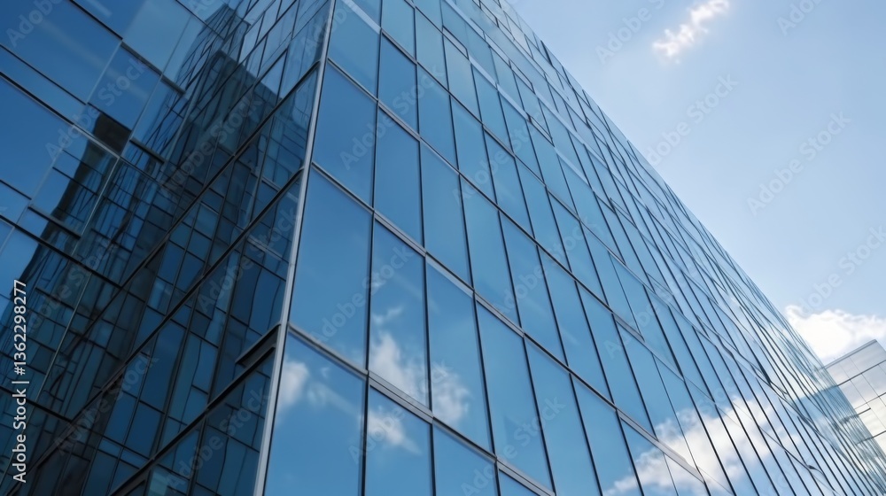 Modern skyscraper reflecting the blue sky Modern skyscraper reflecting the blue sky