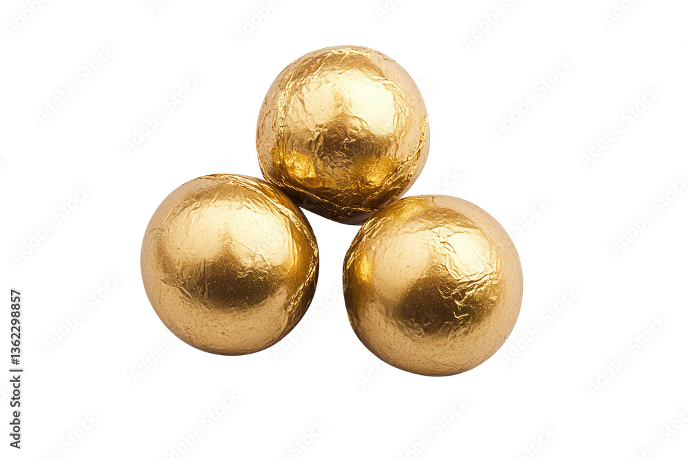 Golden Chocolate Balls on transparent background Golden Chocolate Balls on transparent background