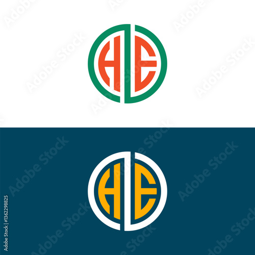 Free Download HE EH letter logo design - GFXLoad