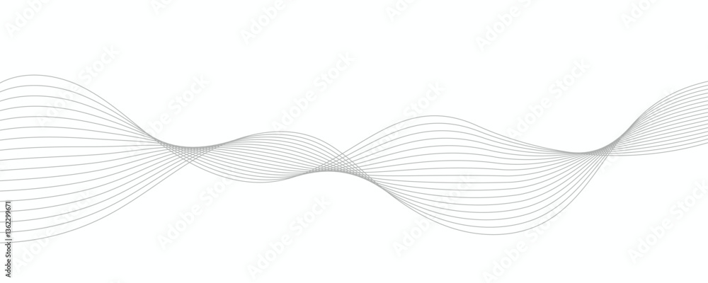 Fototapeta premium Abstract wavy lines illustration. 