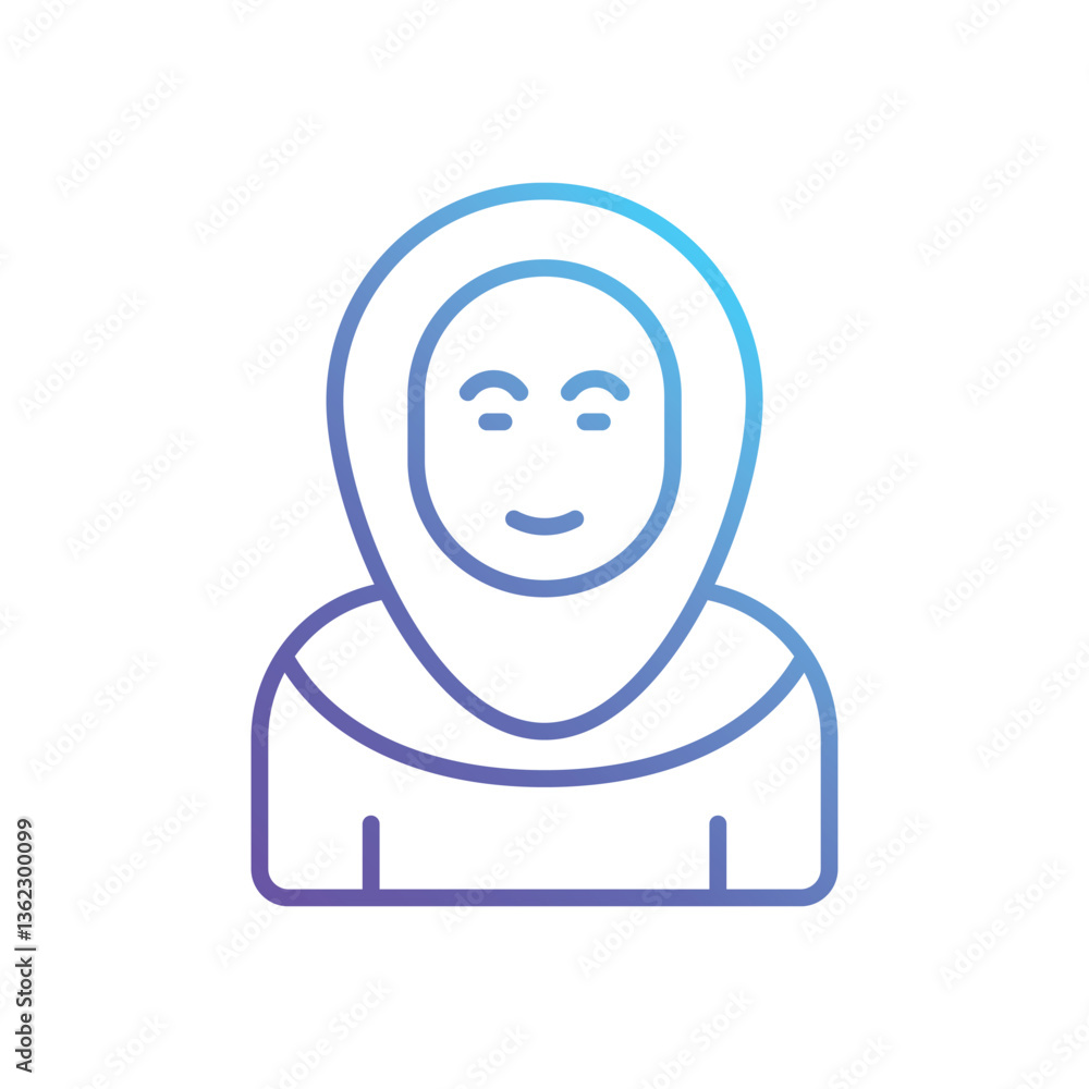 Obraz premium Muslimah Vector icon