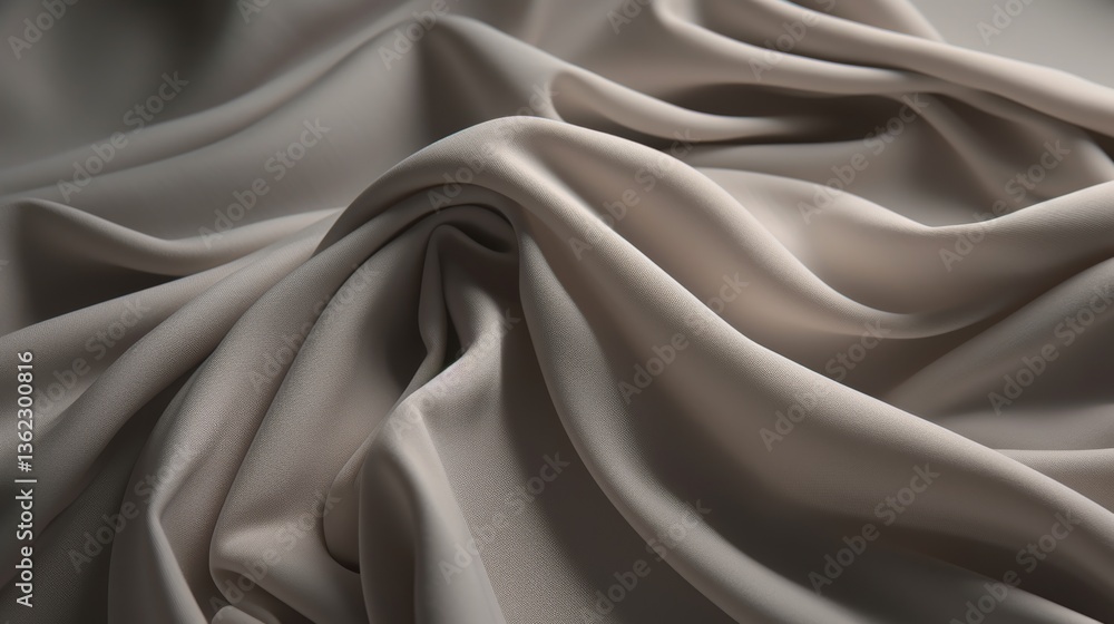 Obraz premium Elegant beige fabric with soft flowing texture