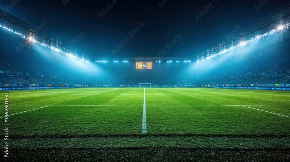 Fototapeta premium Empty stadium at night