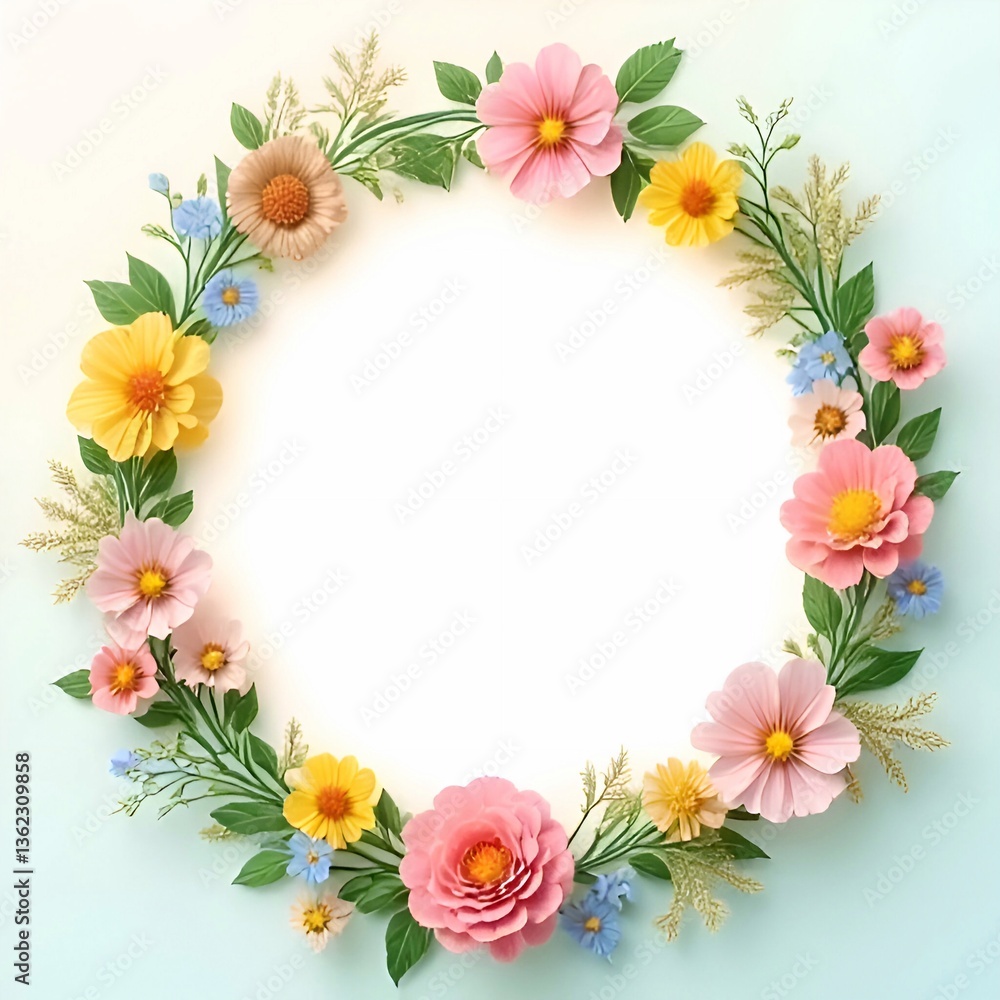 frame of colorful flowers.Garden of Paper Flowers: A Vibrant Bouquet. frame of colorful flowers.Garden of Paper Flowers: A Vibrant Bouquet.