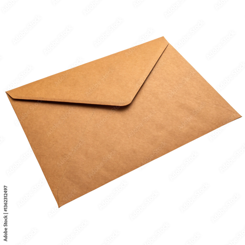 kraft paper envelope with folded flap isolated on transparent background png, brown mailing envelope design kraft paper envelope with folded flap isolated on transparent background png, brown mailing envelope design