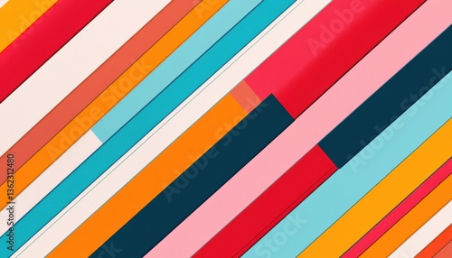 Wallpaper Mural Abstract Colorful Diagonal Stripes Background Texture Torontodigital.ca