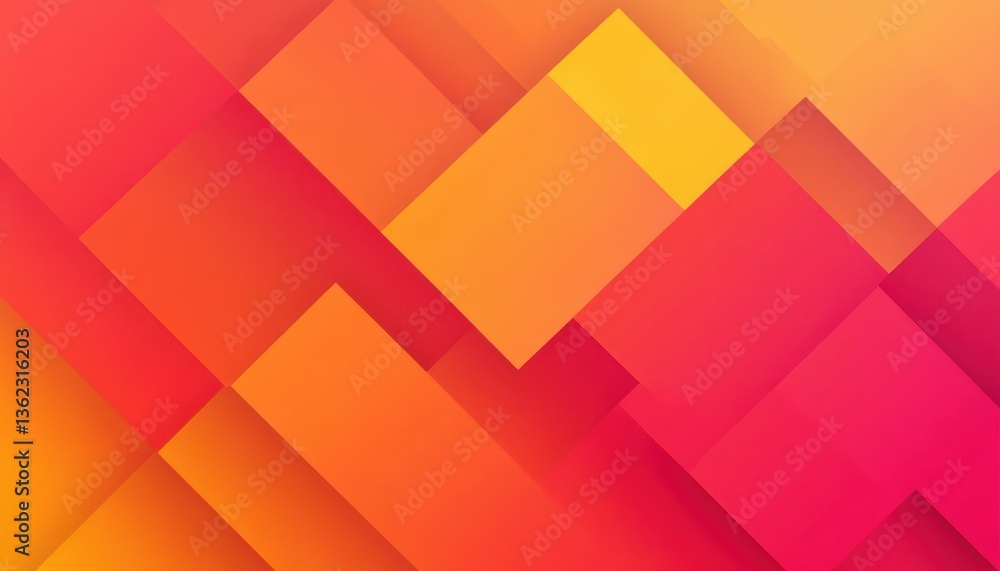 Abstract Geometric Background with Vibrant Orange Red and Yellow Gradient Shapes Abstract Geometric Background with Vibrant Orange Red and Yellow Gradient Shapes