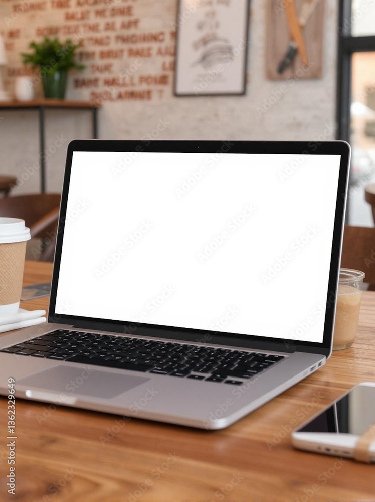 Fototapeta premium laptop on the table