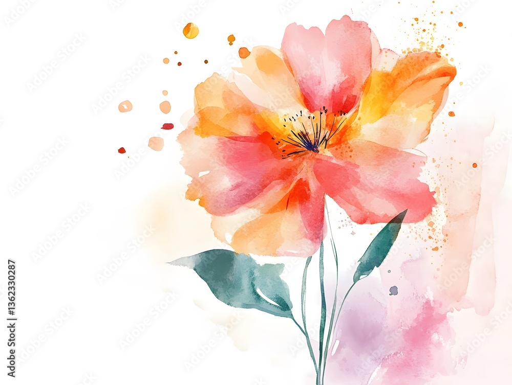 Obraz premium watercolor flowers watercolor