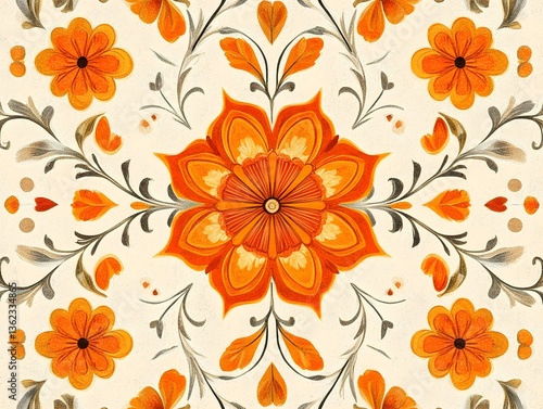 Wallpaper Mural seamless pattern with flowers Torontodigital.ca