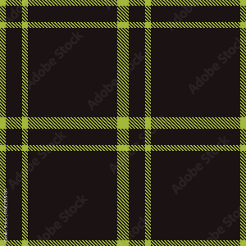 Bright Snot and Pale Very Dark Brown Seamless Tartan Textile Design