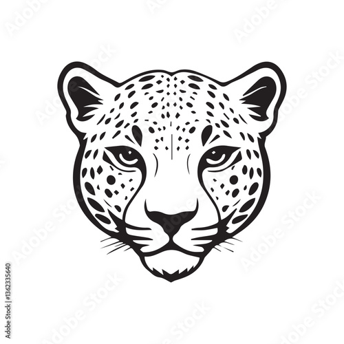 Leopard head vector illustration
