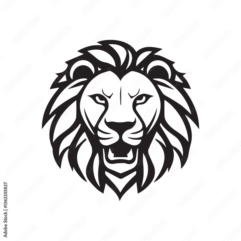 Fototapeta premium Lion Head Vector Illustration Mascot Design