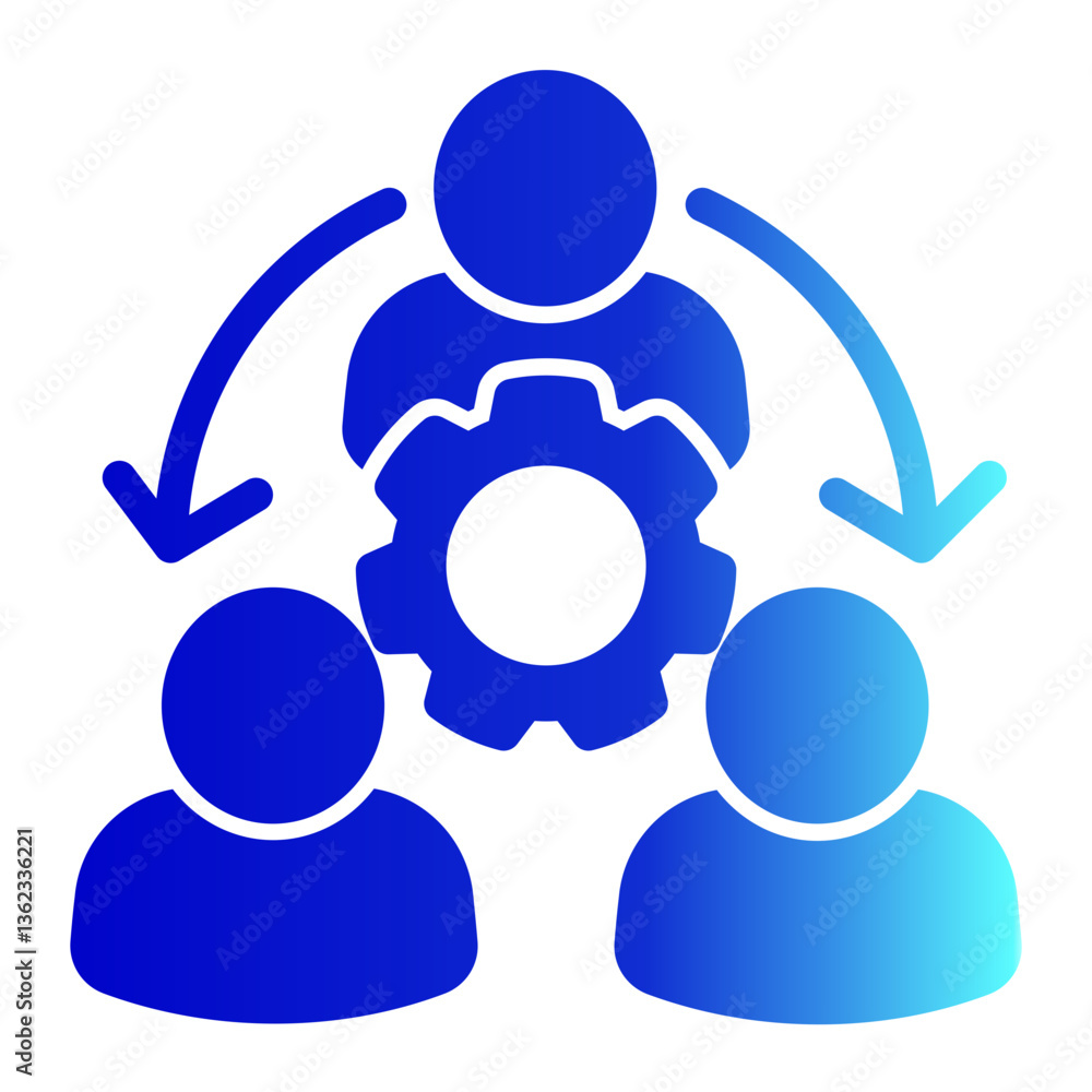 Teamwork Icon Glyph Gradient Style for Team Building Pack Icon Themes Teamwork Icon Glyph Gradient Style for Team Building Pack Icon Themes