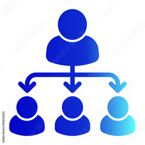 Facilitator Icon Glyph Gradient Style for Team Building Pack Icon Themes