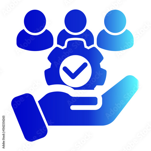 Support Icon Glyph Gradient Style for Team Building Pack Icon Themes
