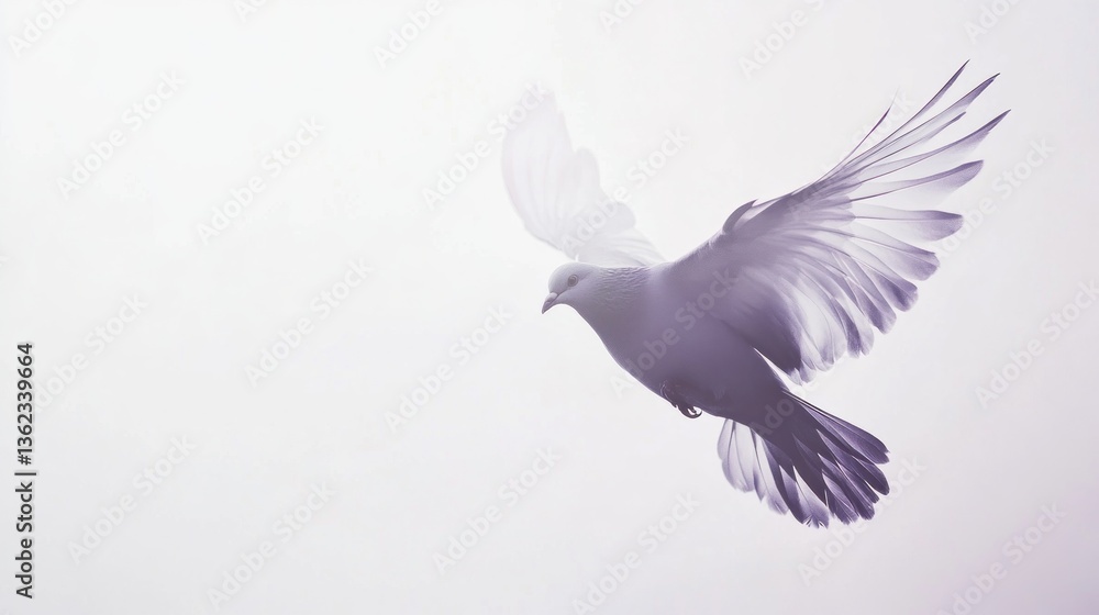 Obraz premium Abstract bird in flight grayscale image